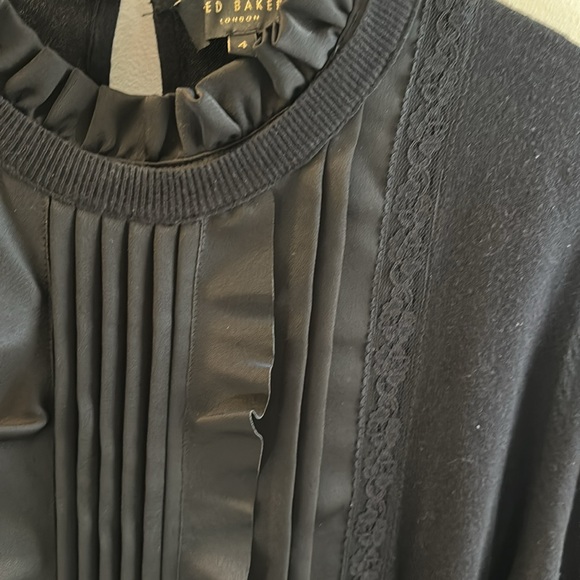 Ted Baker black knit, lace & ribbon sweater - Picture 4 of 8